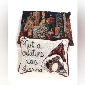 Two Christmas / Holiday Throw Pillows